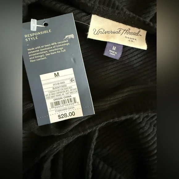 Universal Thread black ribbed knit maxi dress-NEW - Picture 5 of 5